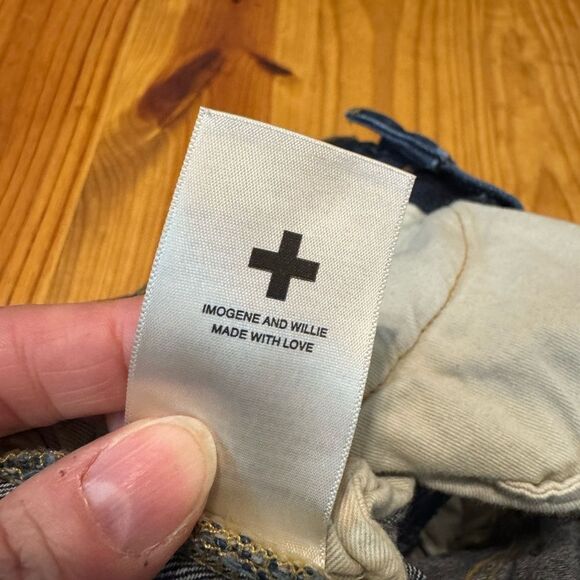 Imogene+Willie Virginia Dark Wash Raw Hem Straight Leg Jeans Women’s Size: 25 - Picture 10 of 12